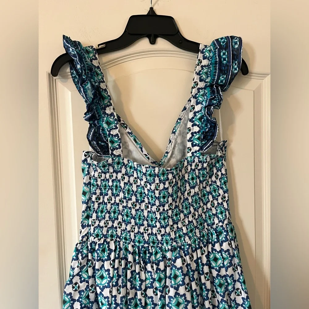 Lucky Brand Floral Maxi Dress with Ruffle Straps Women’s Size Small - Picture 6 of 16